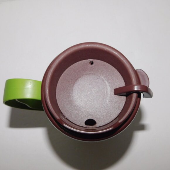 Tim Hortons Green Brown 16 oz One Cup at A Time Thermo-Serv Travel Mug - Picture 6 of 7